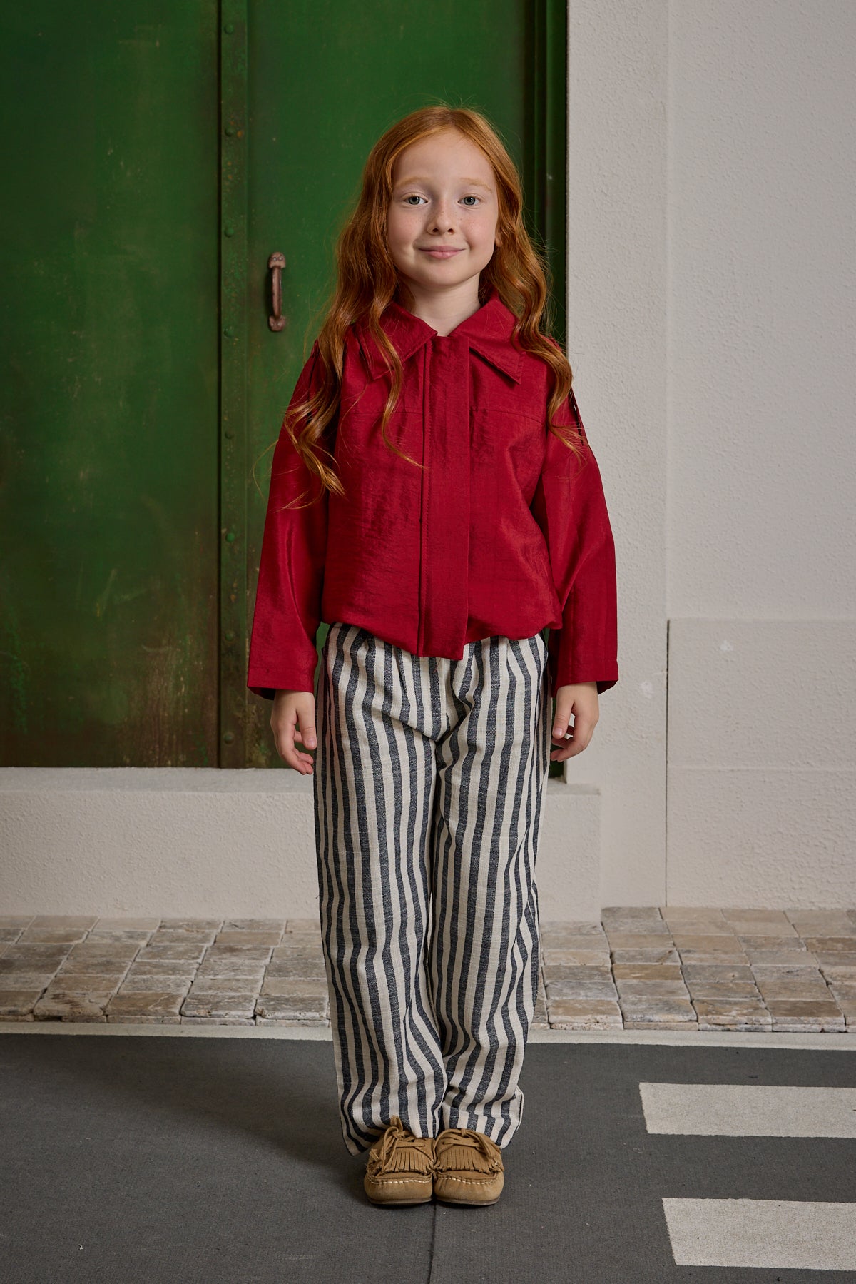 Epaulette Bomber Jacket Red