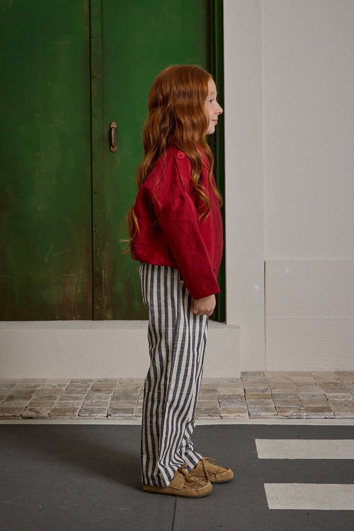 Epaulette Bomber Jacket Red