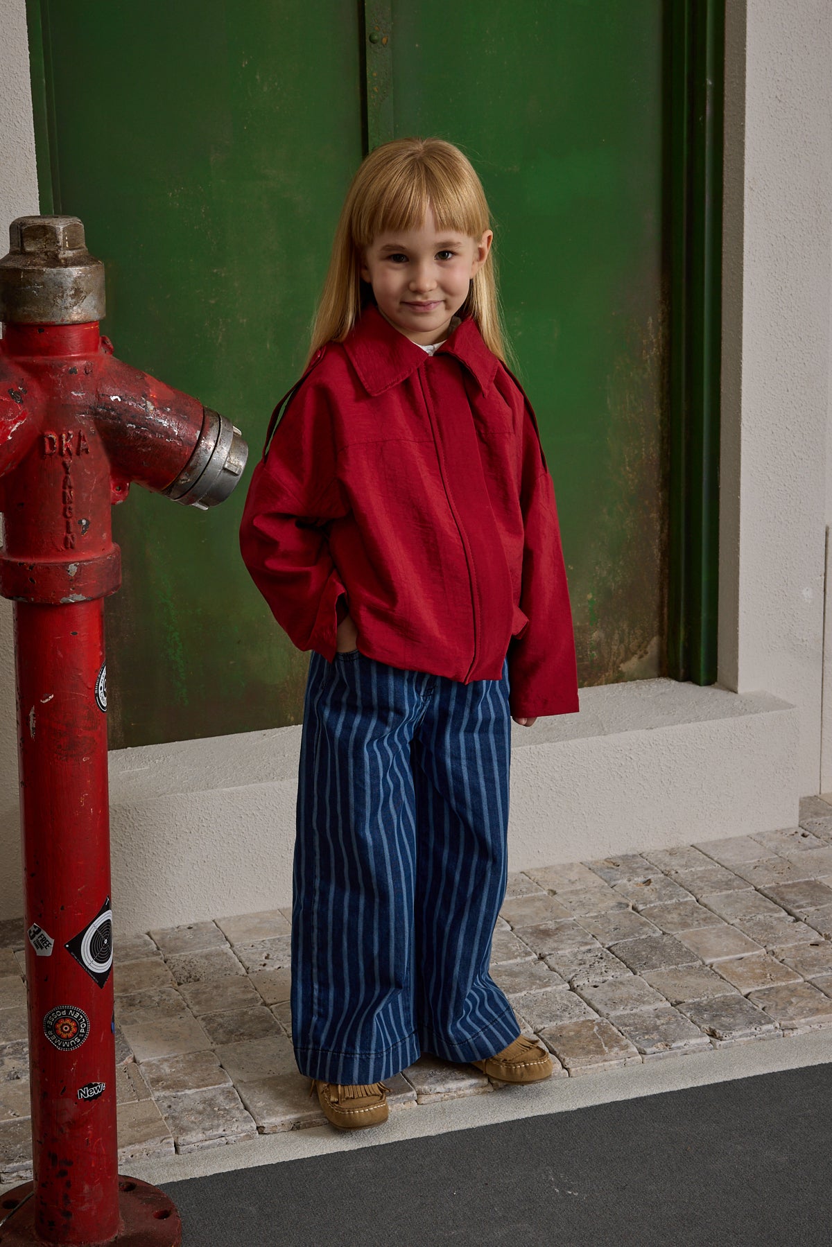 Epaulette Bomber Jacket Red