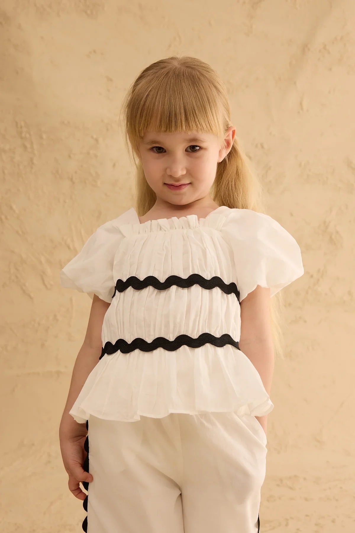 Büzgülü Pamuk Takım Ekru