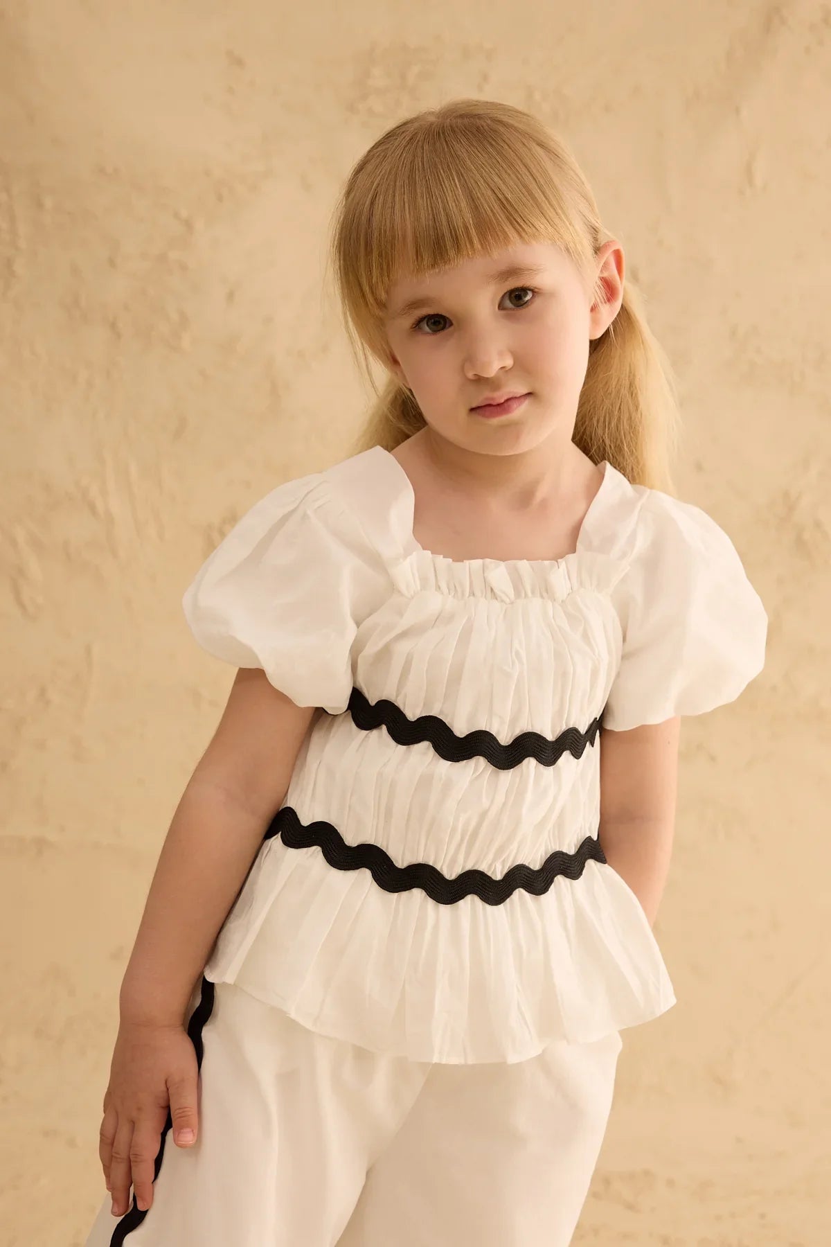 Büzgülü Pamuk Takım Ekru