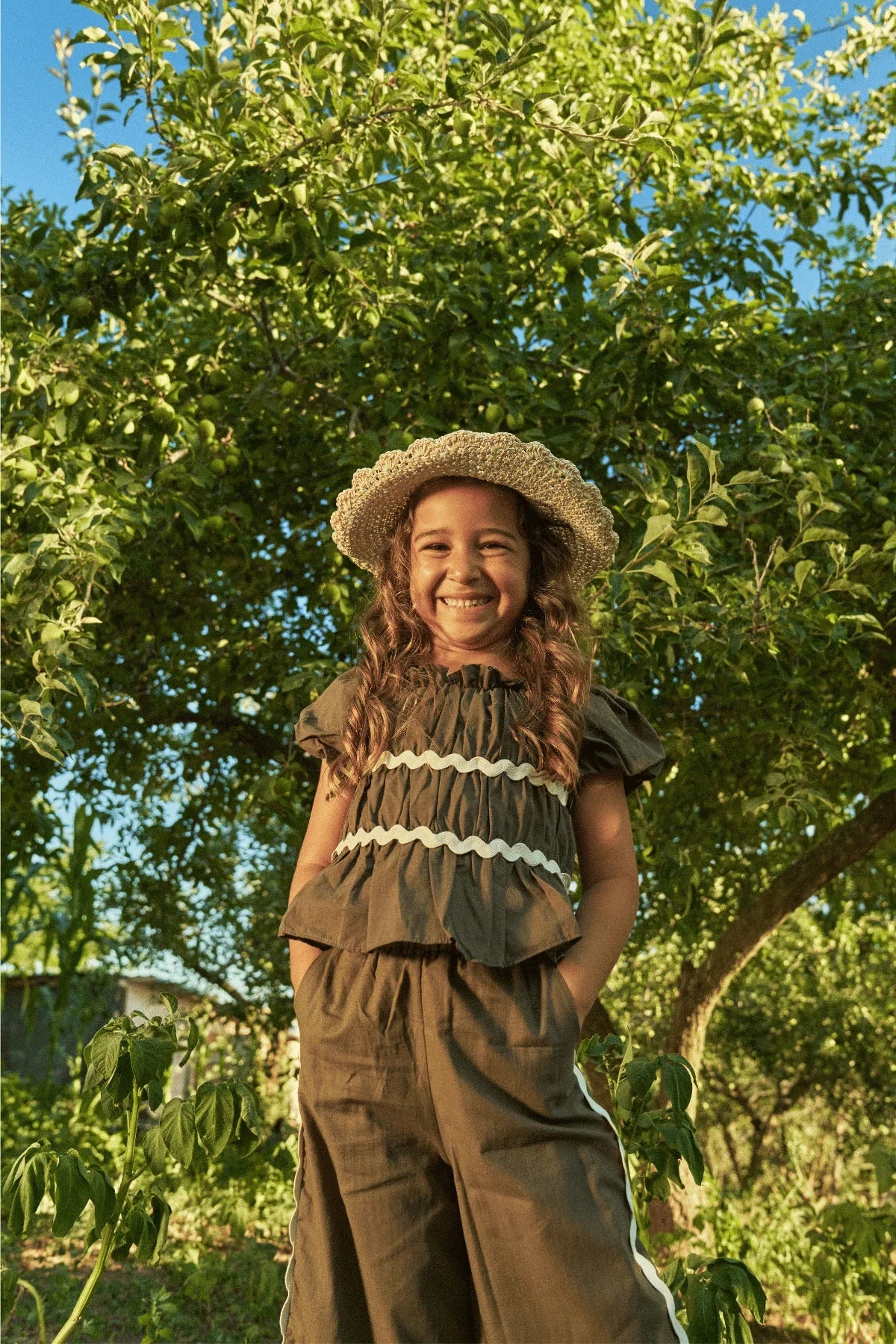 Büzgülü Pamuk Takım Haki