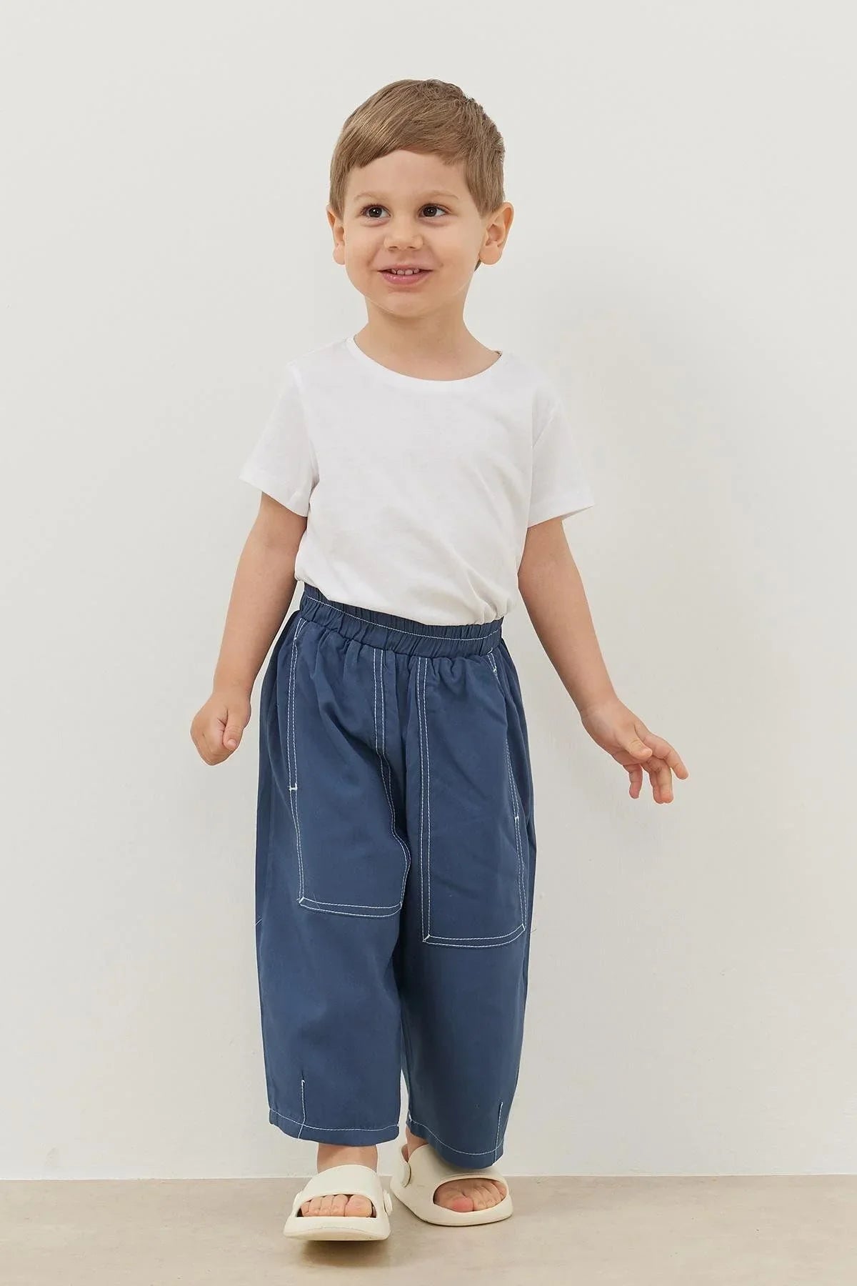 Double Needle Modal Trousers Indigo