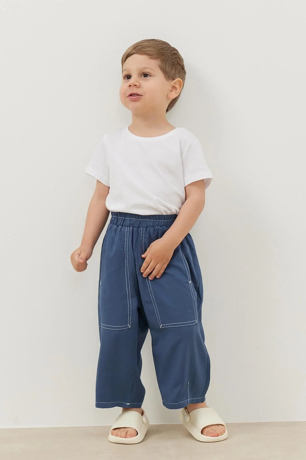 Double Needle Modal Trousers Indigo