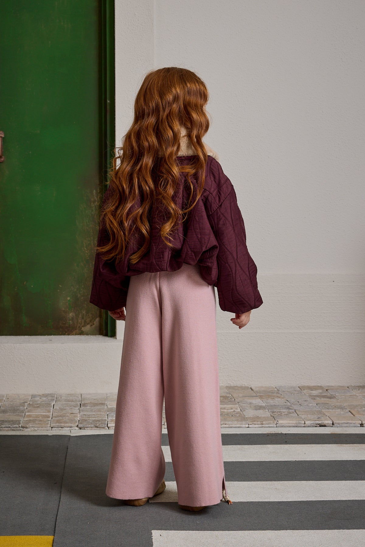 Çıkarılabilir Kürk Yakalı Mont Bordo