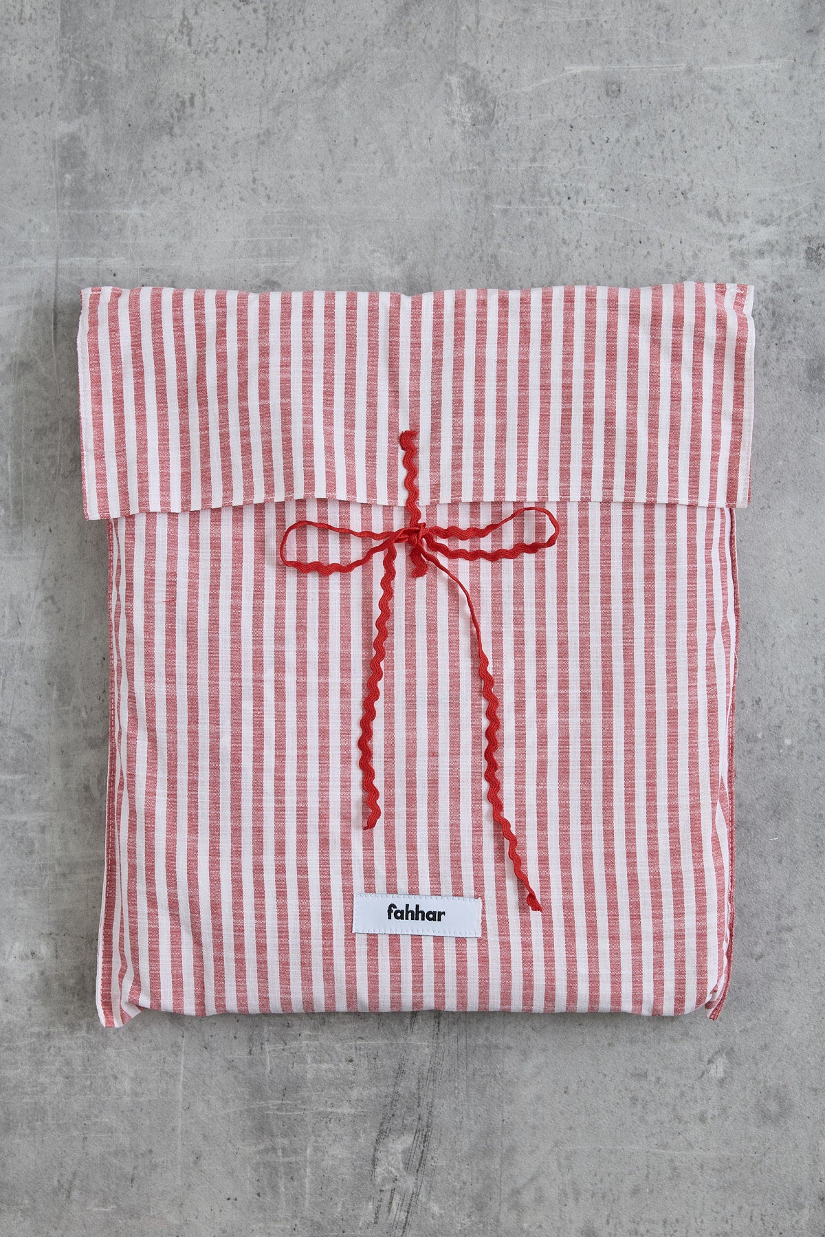 Çizgili Pamuk Pijama Takımı Kırmızı