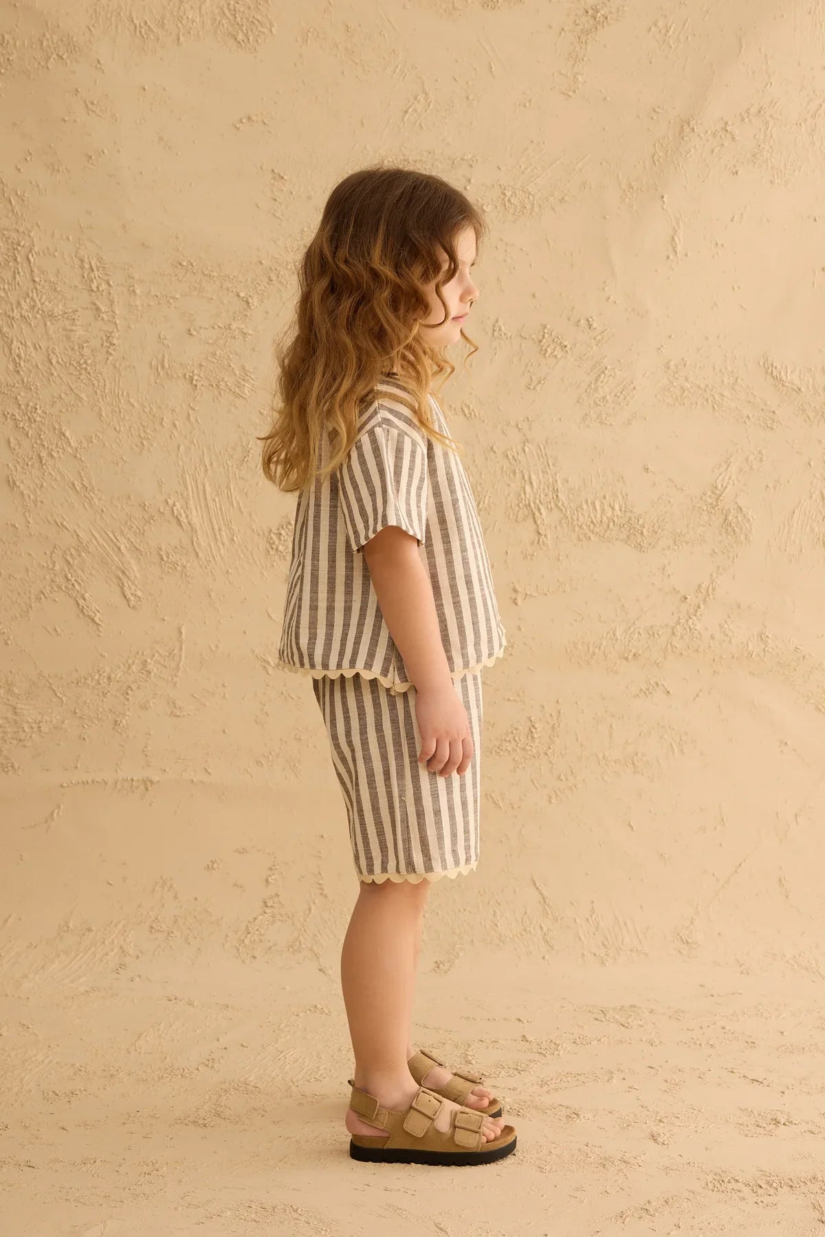 Striped Water Stone Set Beige
