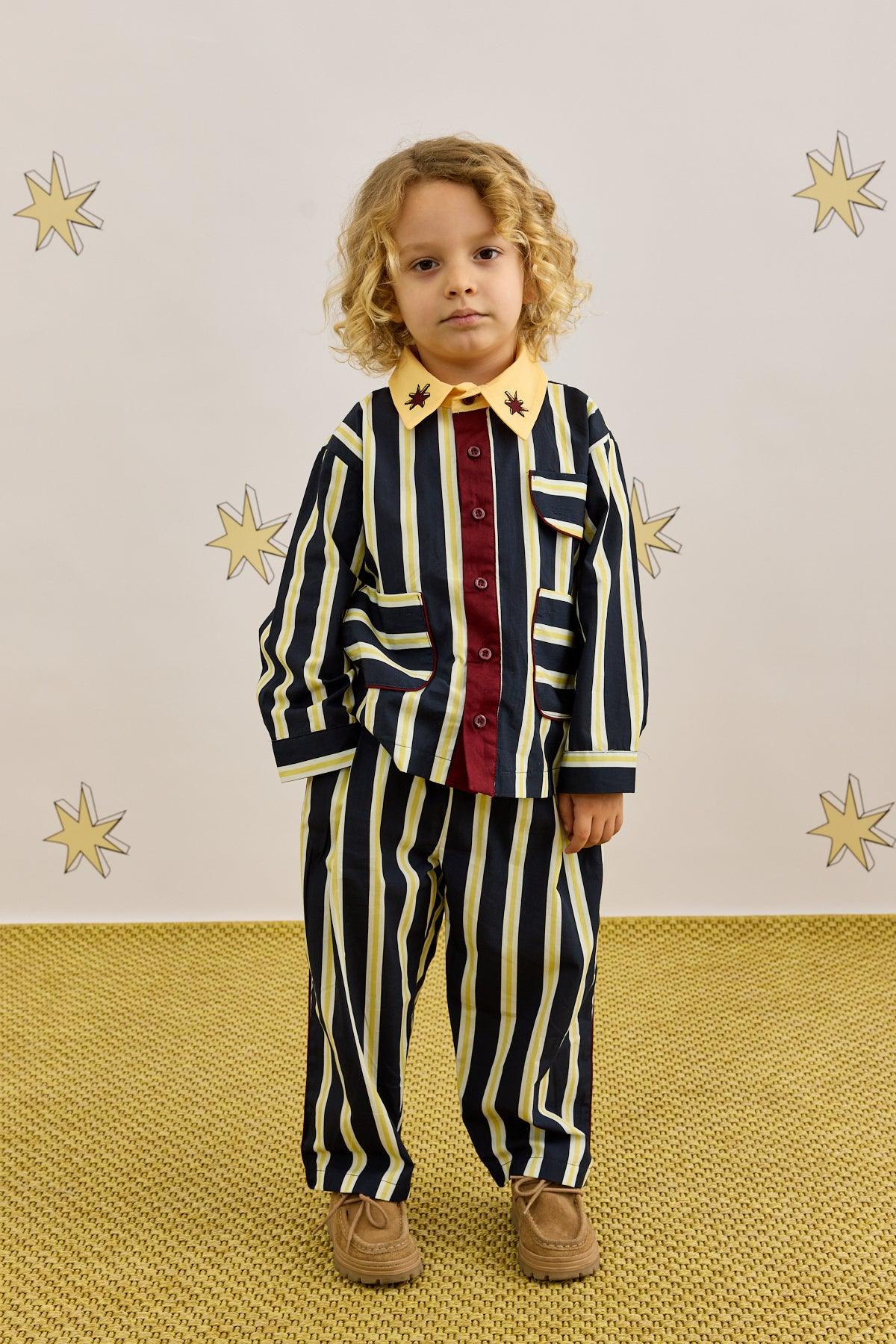 Çizgili Takım Lacivert