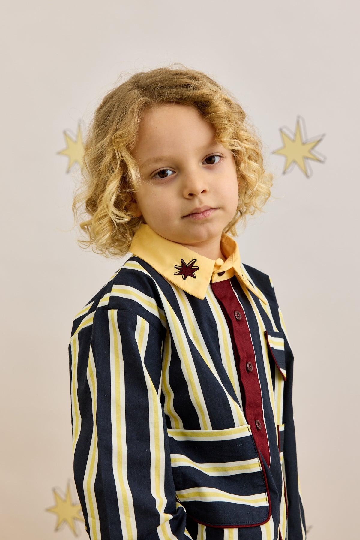 Çizgili Takım Lacivert