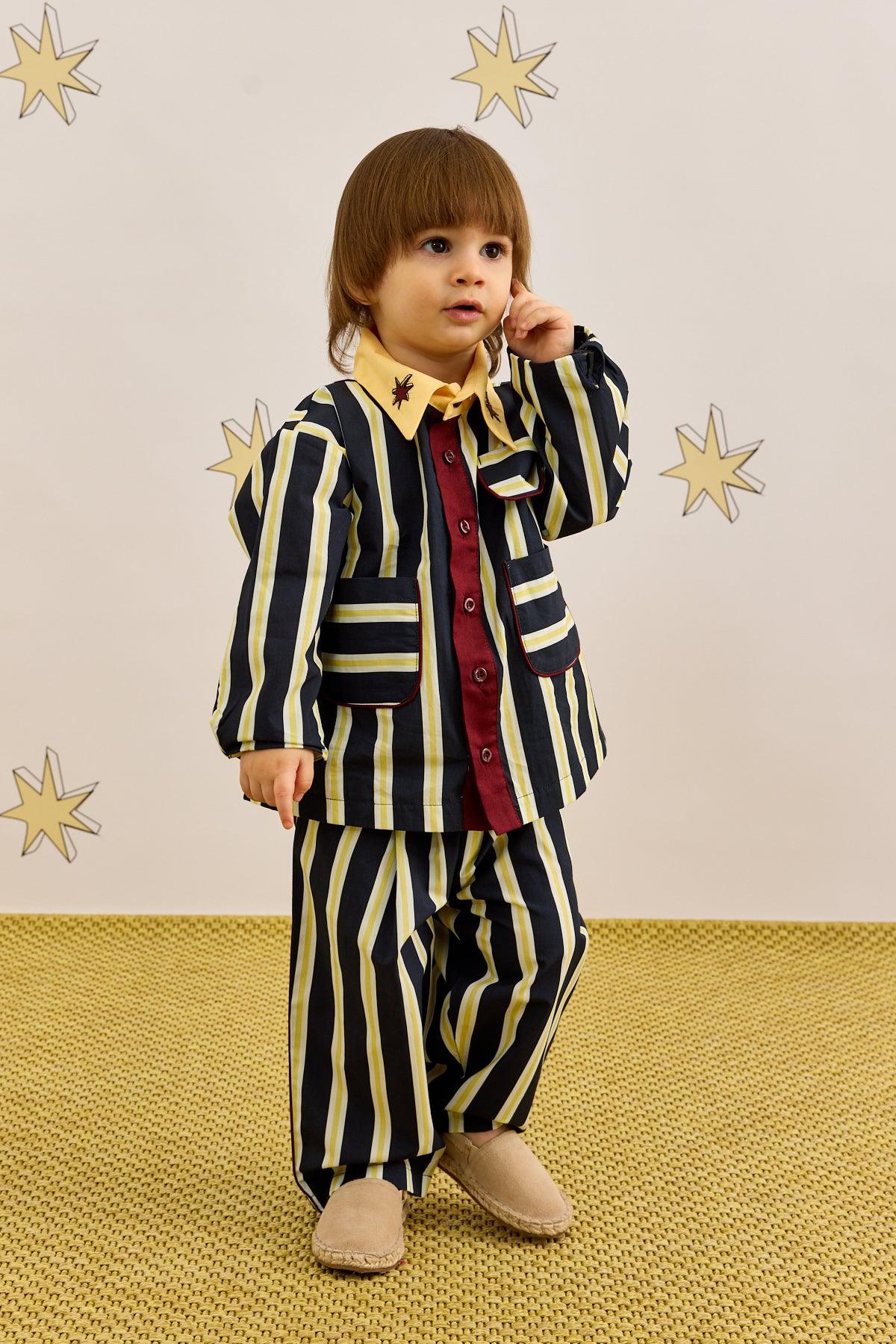 Çizgili Takım Lacivert