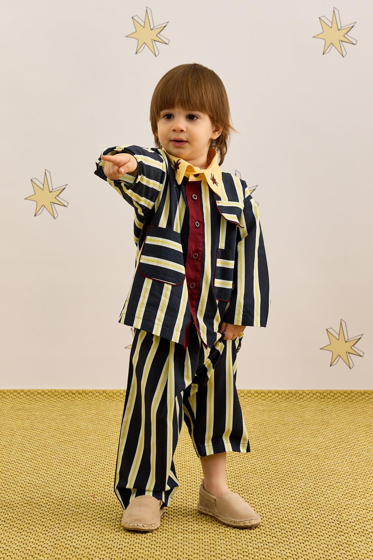 Çizgili Takım Lacivert