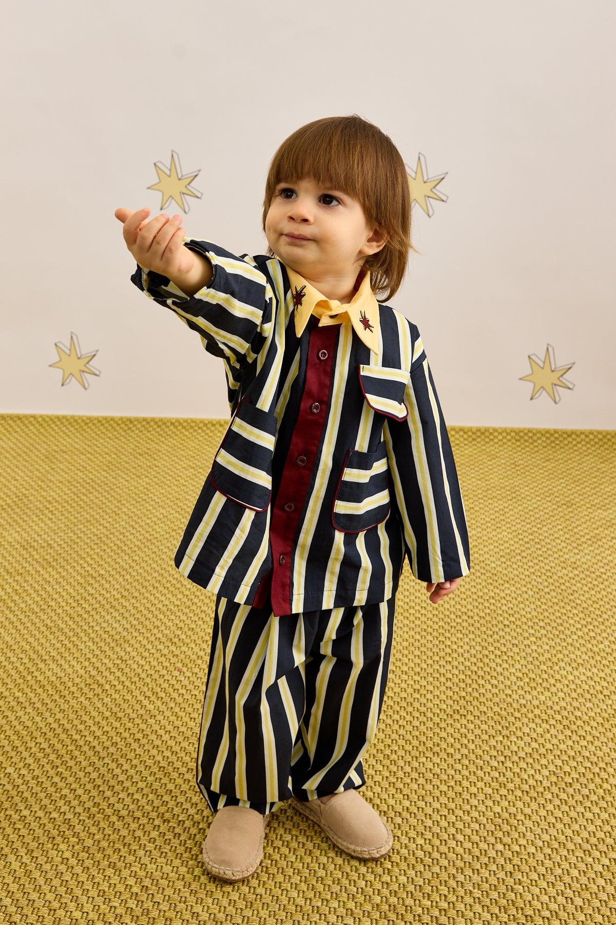 Çizgili Takım Lacivert