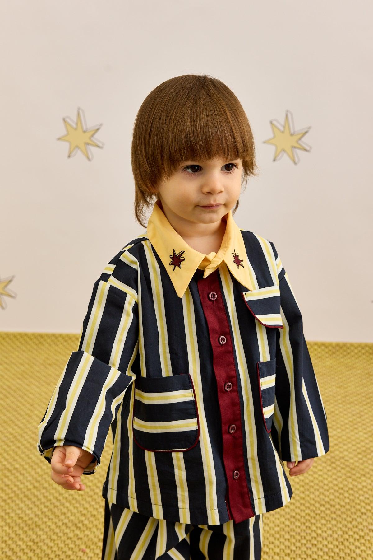 Çizgili Takım Lacivert