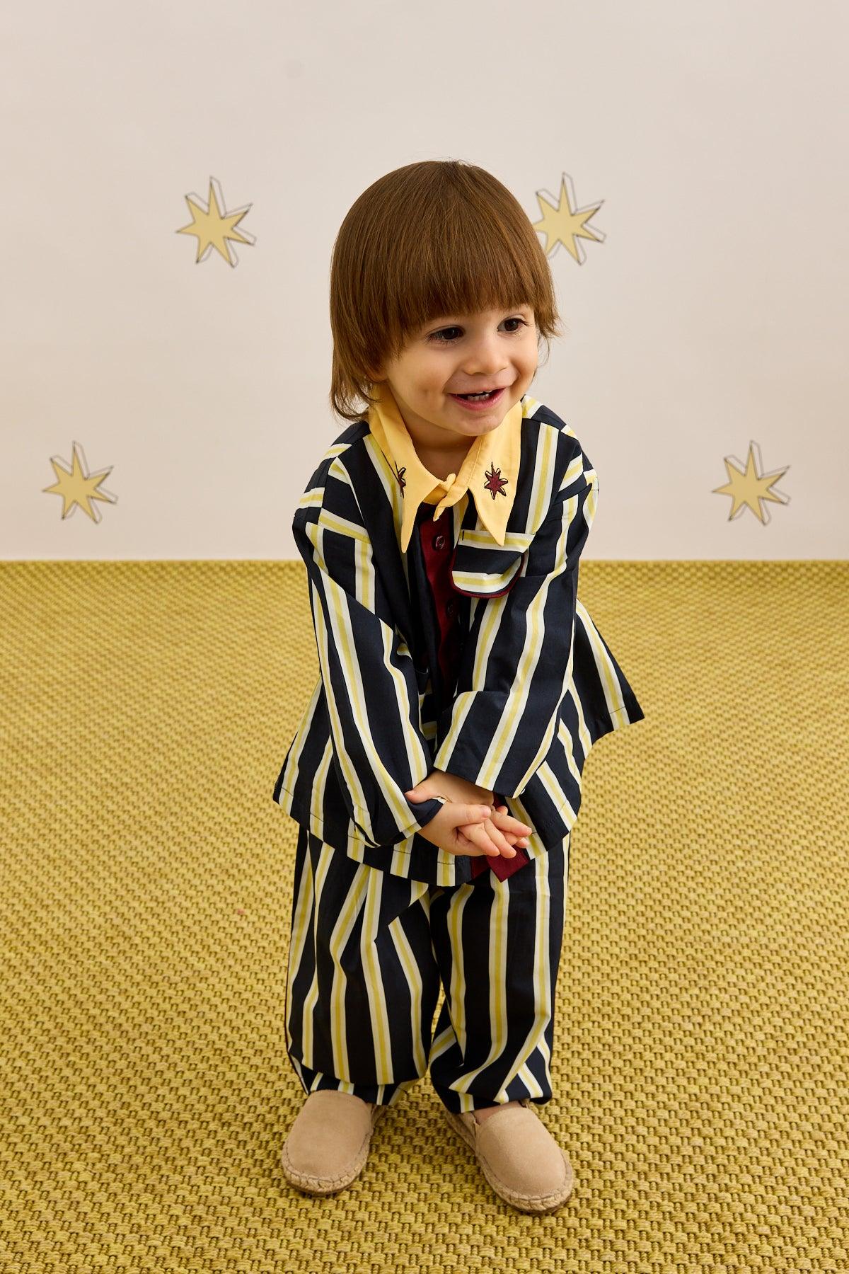 Çizgili Takım Lacivert