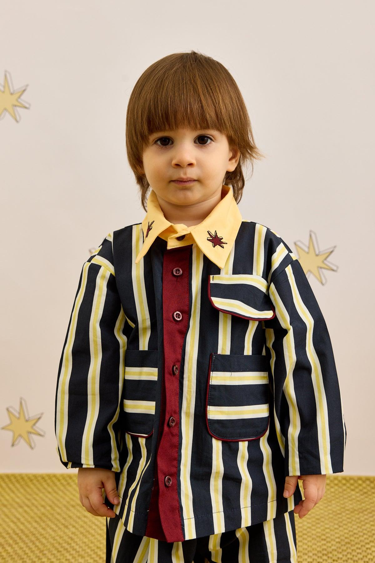 Çizgili Takım Lacivert