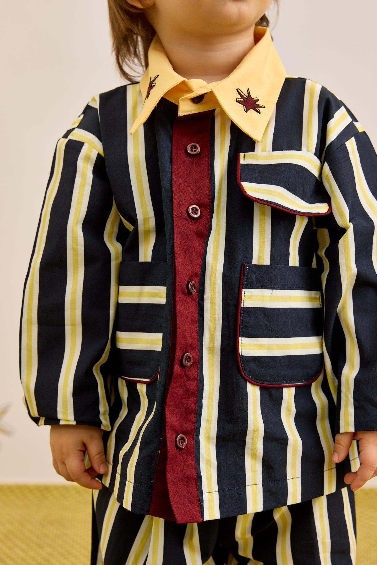 Çizgili Takım Lacivert