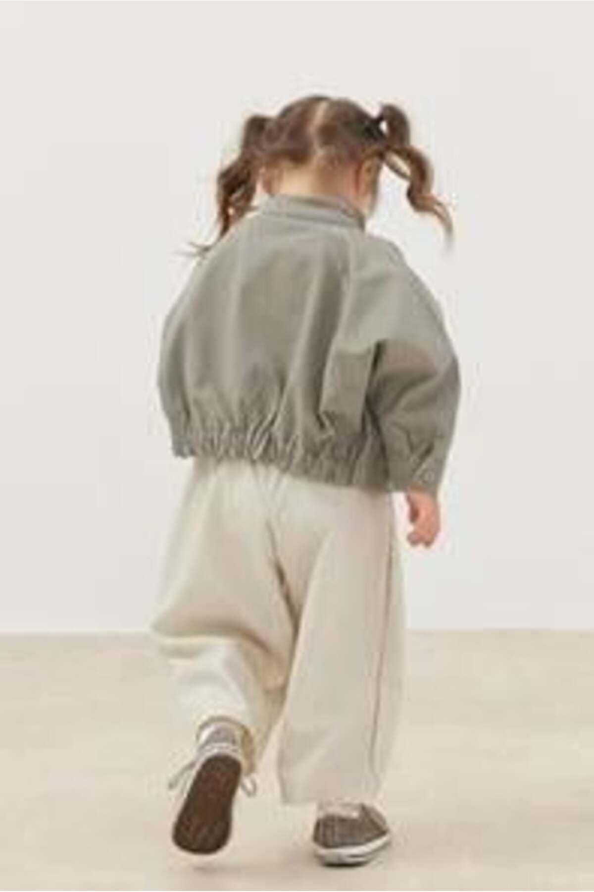 Çocuk Bomber Ceket Gri