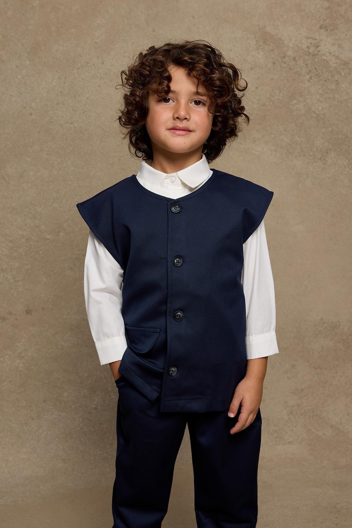 Çocuk Yelek Takım Lacivert