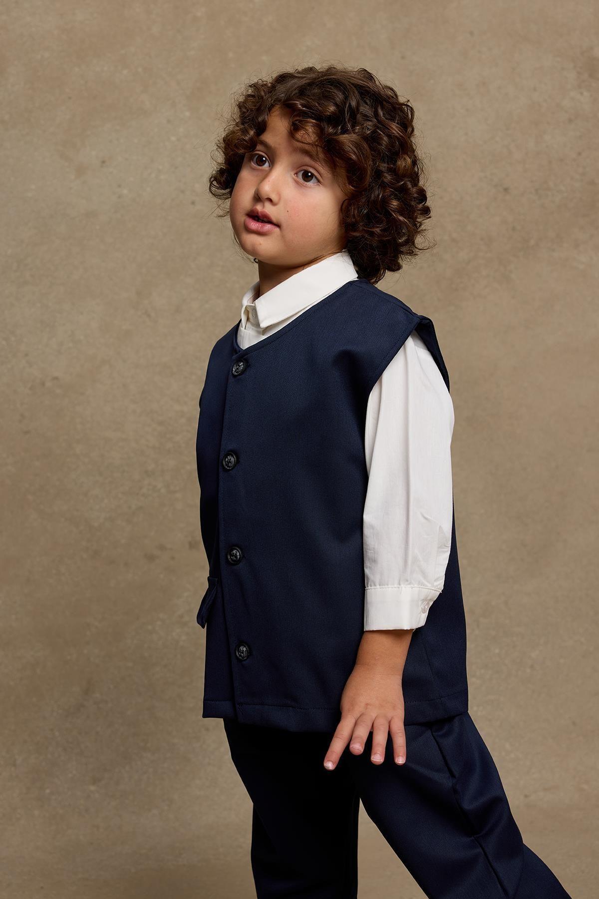 Çocuk Yelek Takım Lacivert