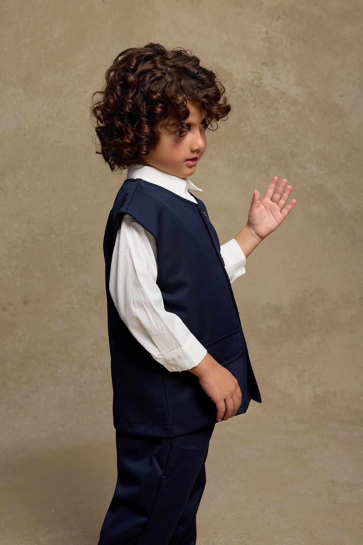 Çocuk Yelek Takım Lacivert