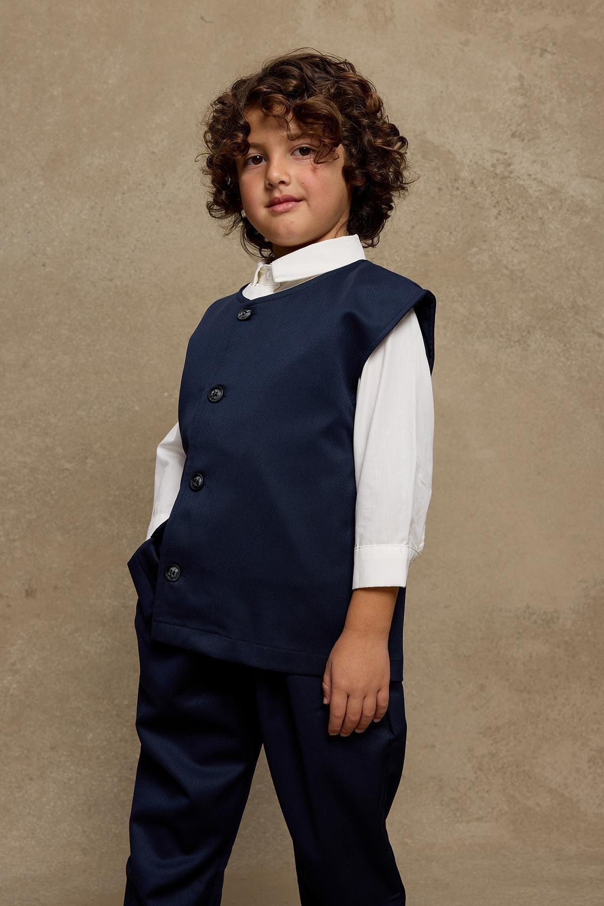 Çocuk Yelek Takım Lacivert