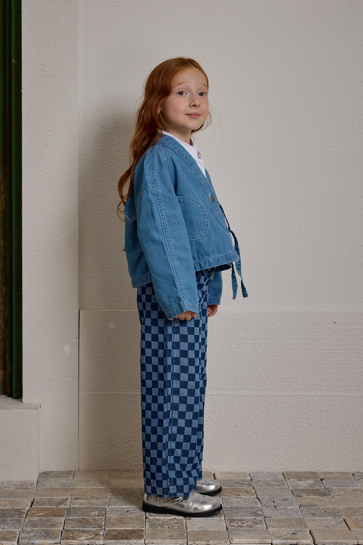 Denim Kimono Ceket Açık mavi