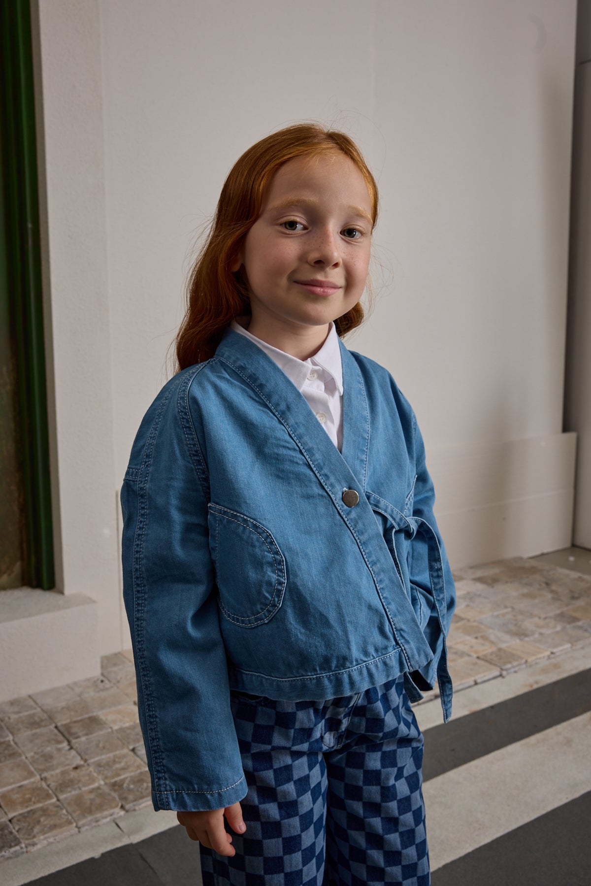 Denim Kimono Ceket Açık mavi