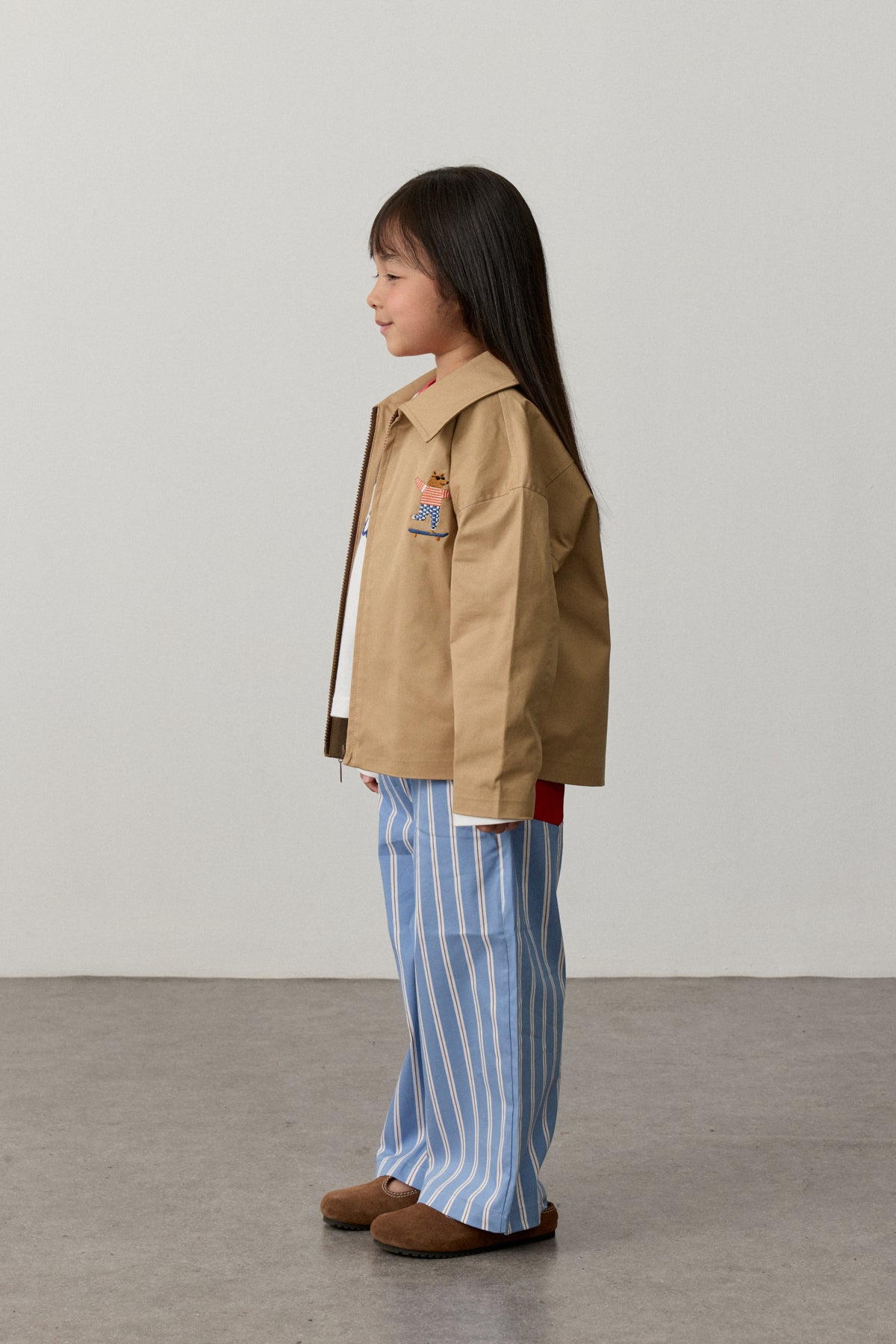Fermuarlı Basic Ceket Camel