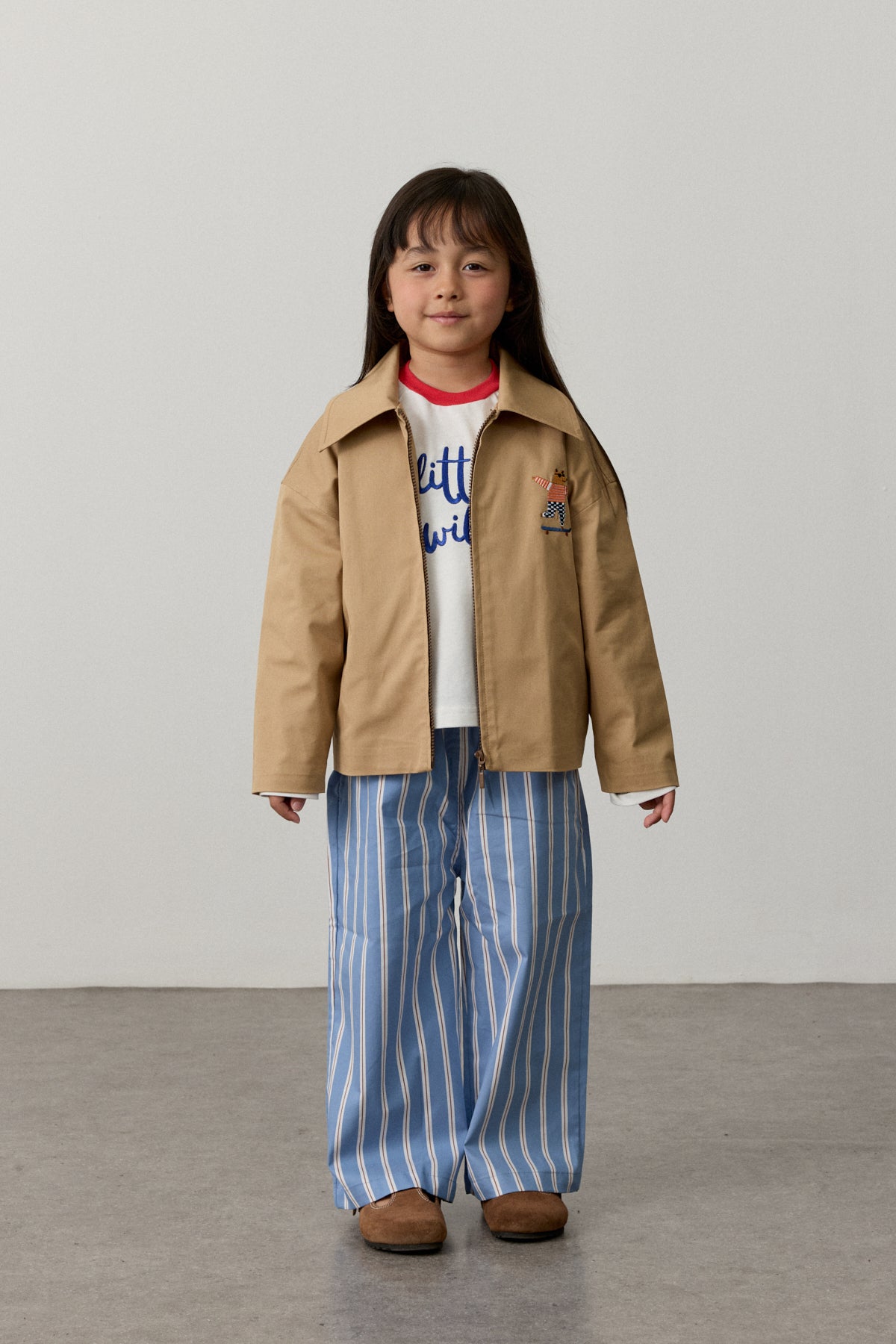 Fermuarlı Basic Ceket Camel
