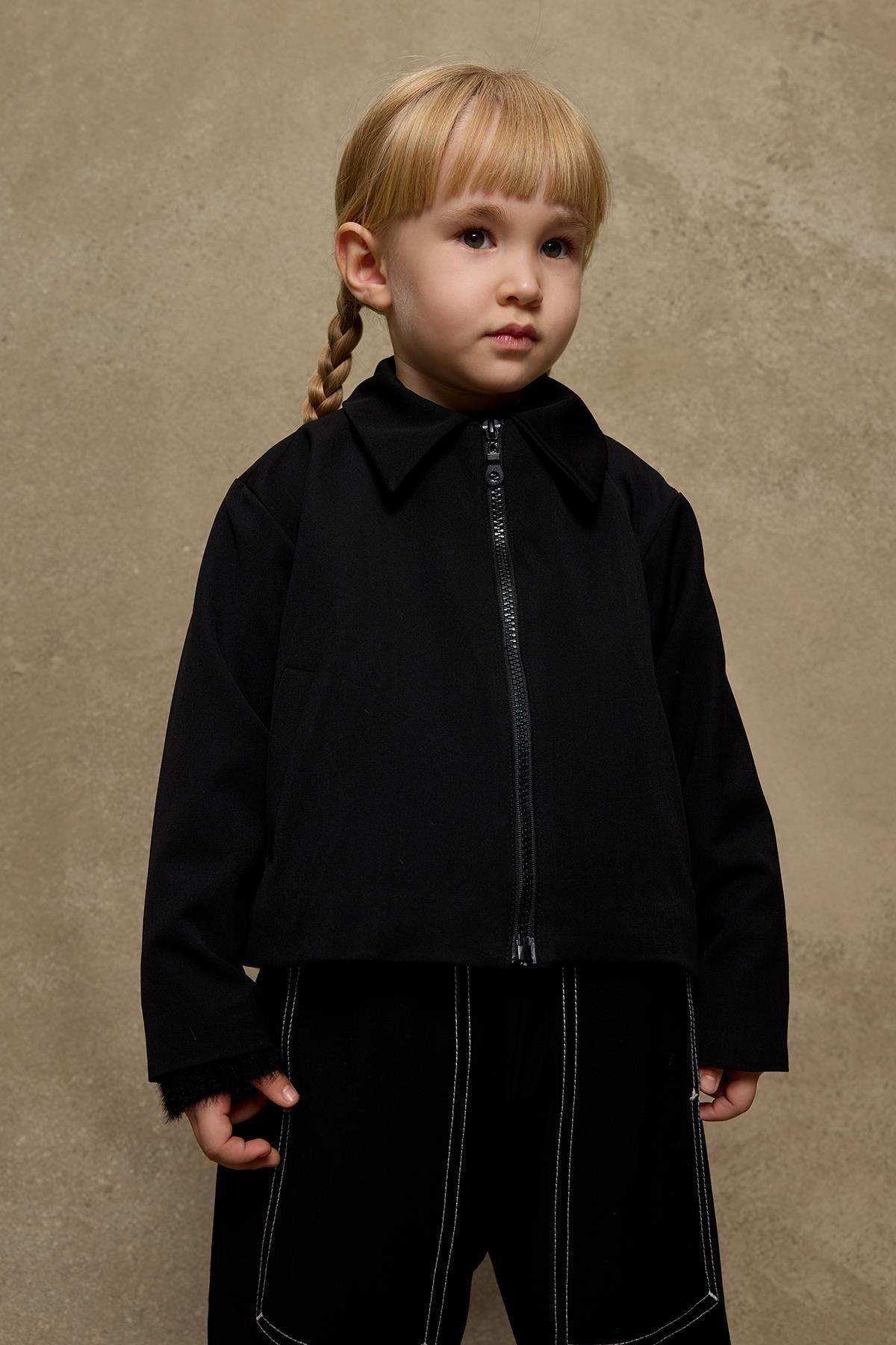 Fermuarlı Ceket Siyah