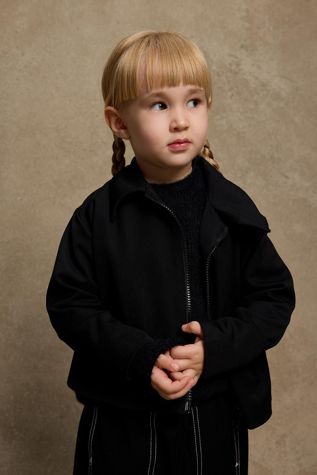 Fermuarlı Ceket Siyah