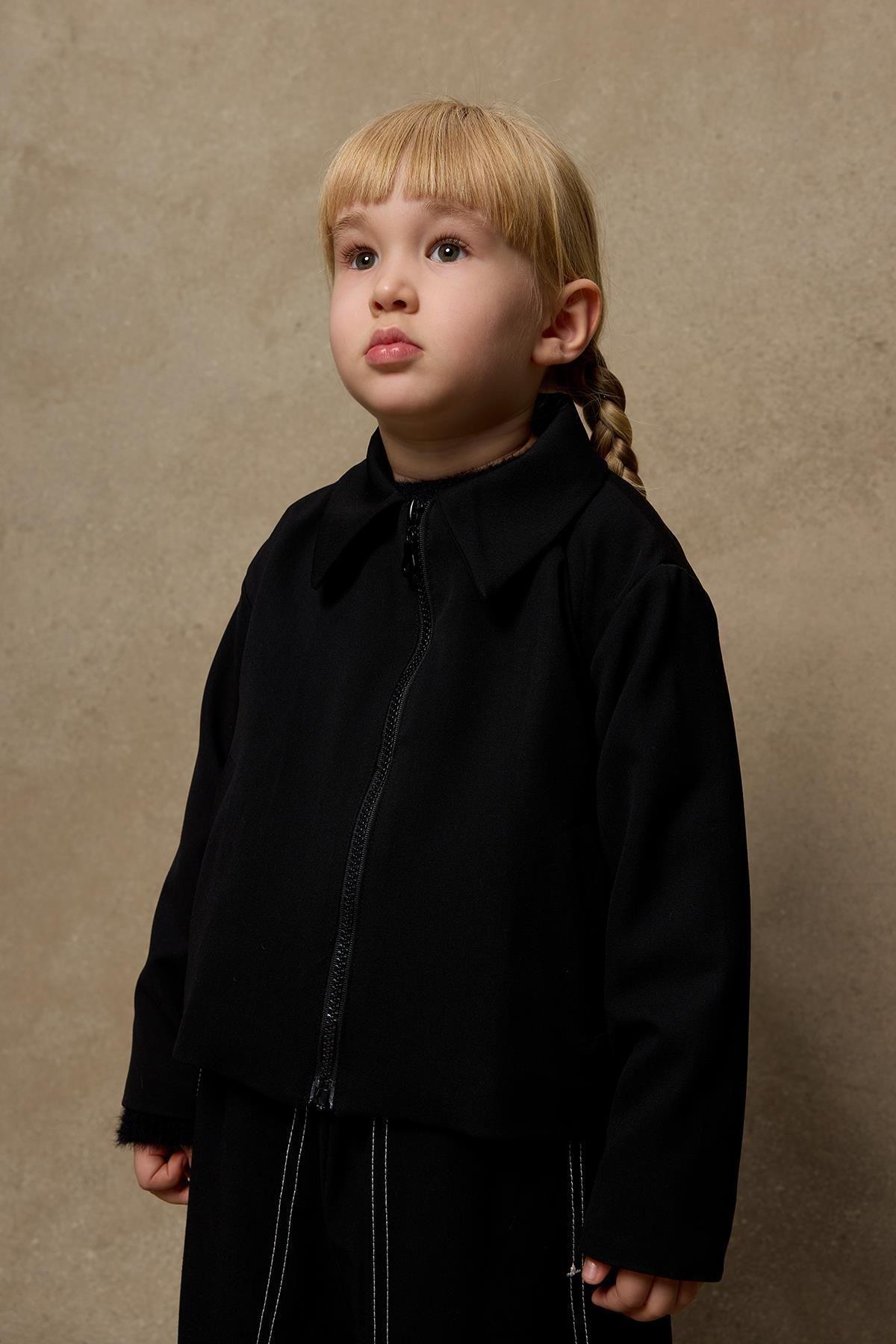 Fermuarlı Ceket Siyah