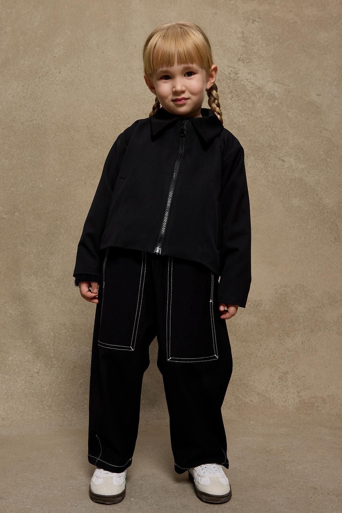 Fermuarlı Ceket Siyah
