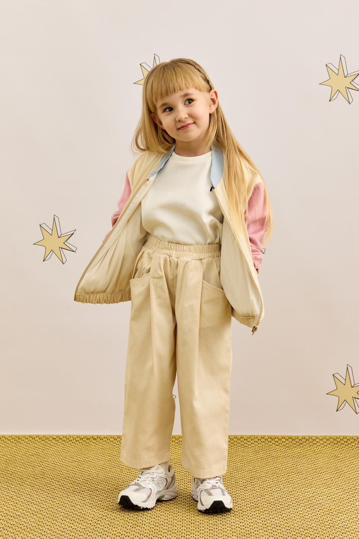 Garnished Bomber Jacket Pink