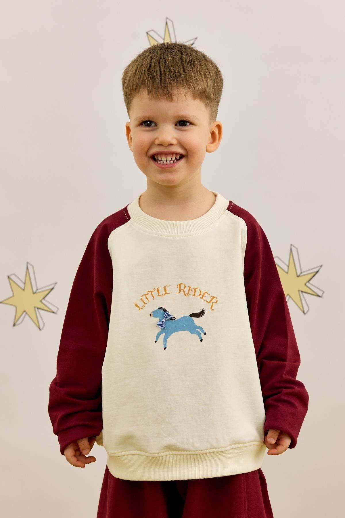 Garnili Sweatshirt Takım Bordo