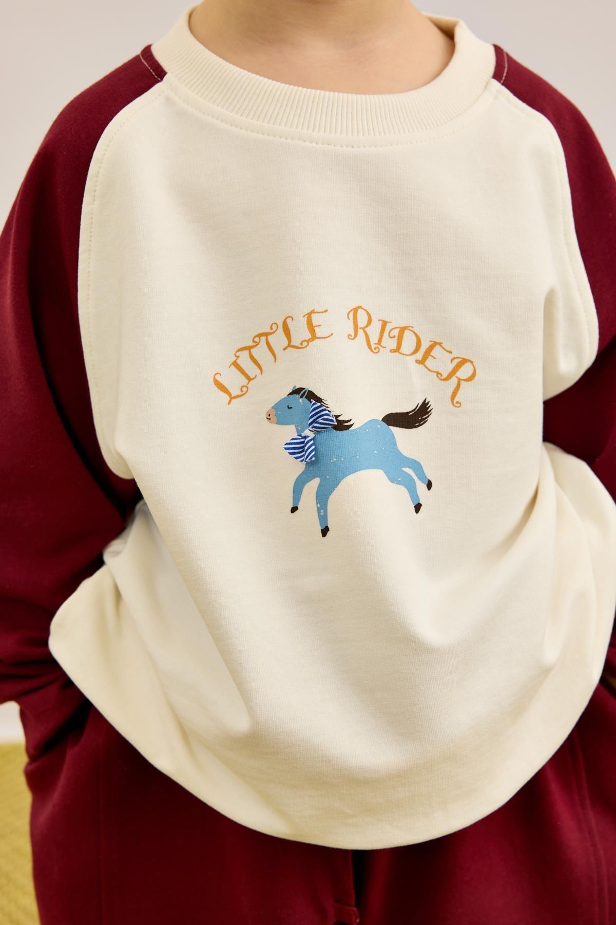 Garnili Sweatshirt Takım Bordo