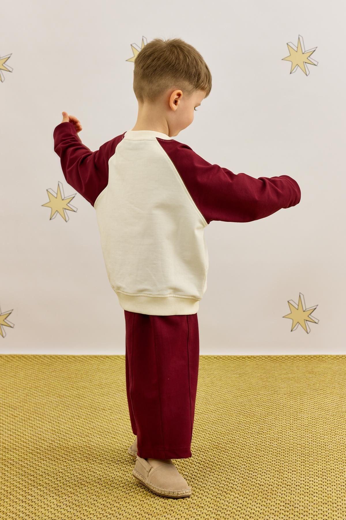 Garnili Sweatshirt Takım Bordo