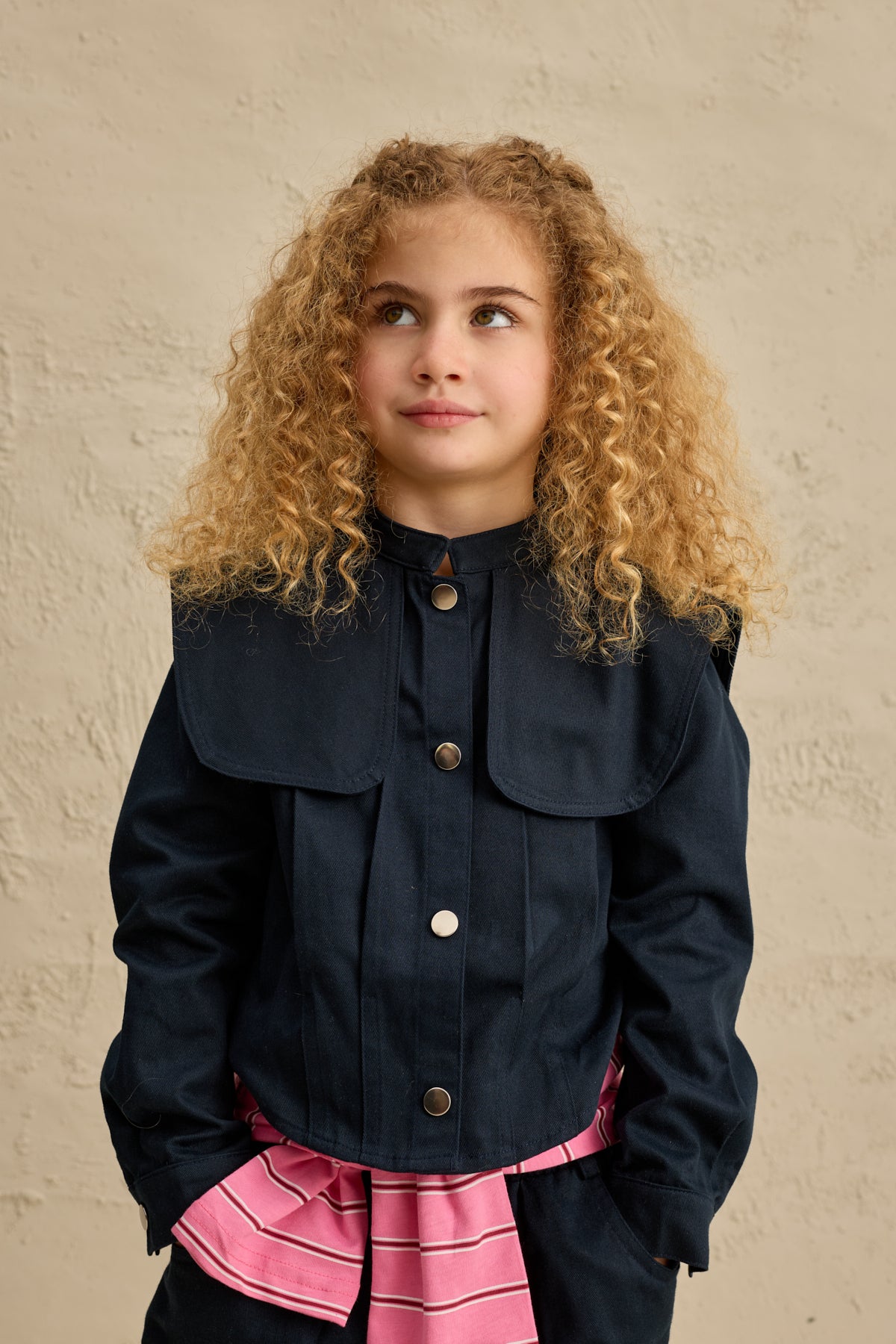 Geniş Yakalı Ceket Takım Lacivert