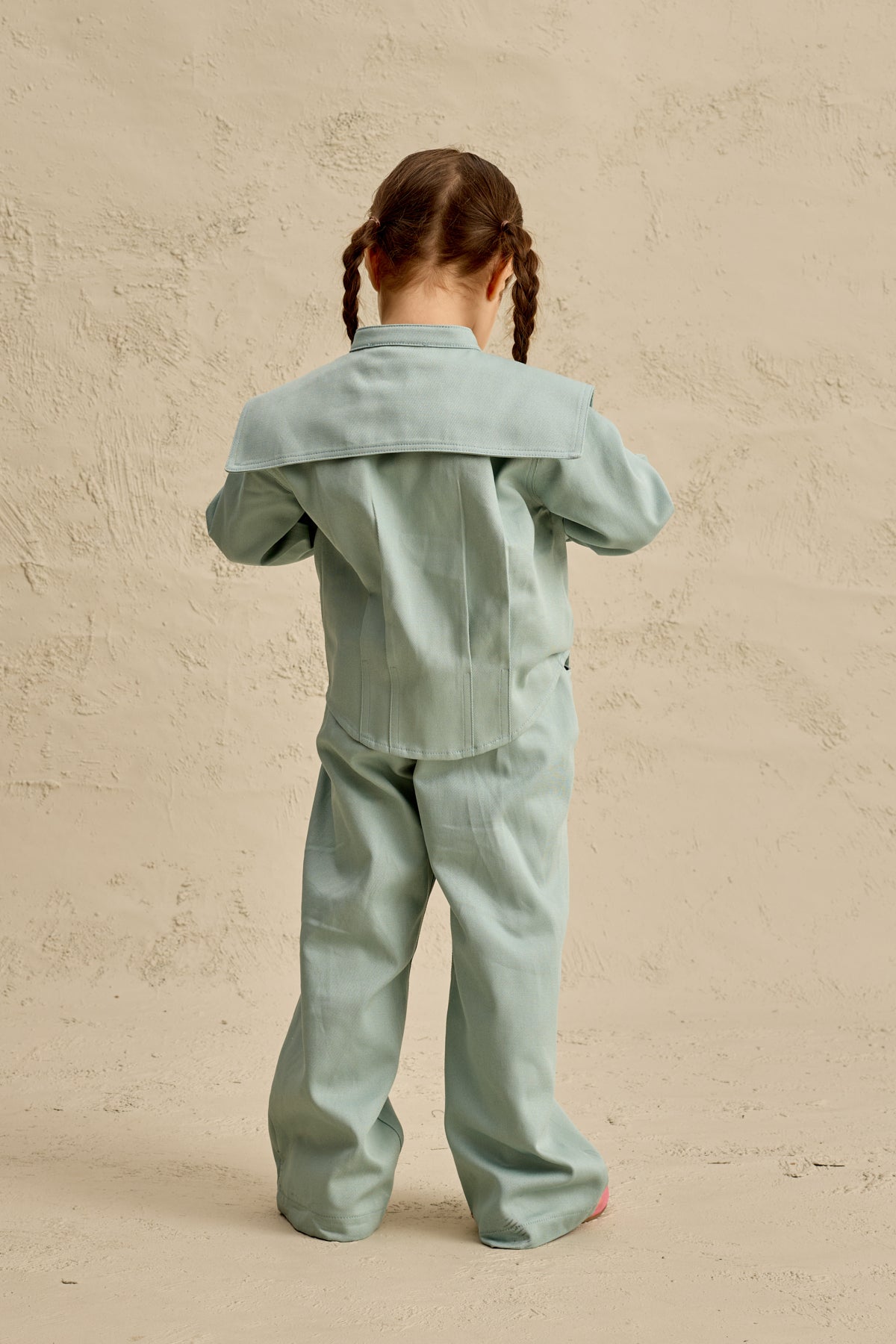 Geniş Yakalı Ceket Takım Mint