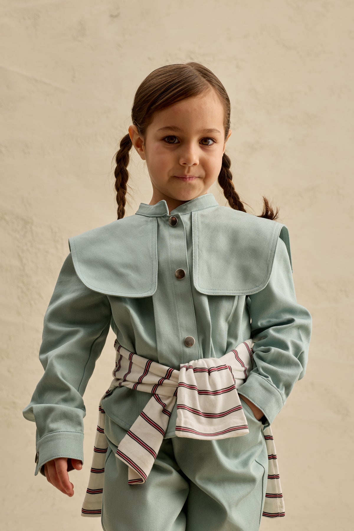 Geniş Yakalı Ceket Takım Mint