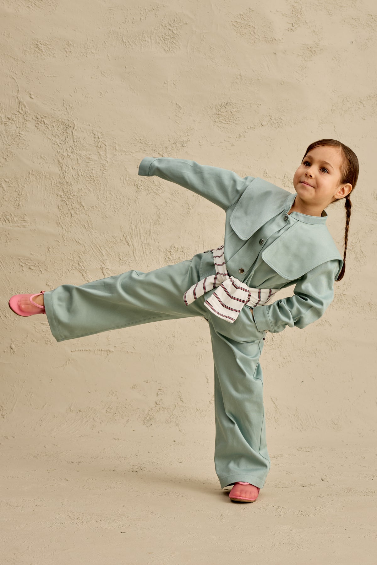 Geniş Yakalı Ceket Takım Mint