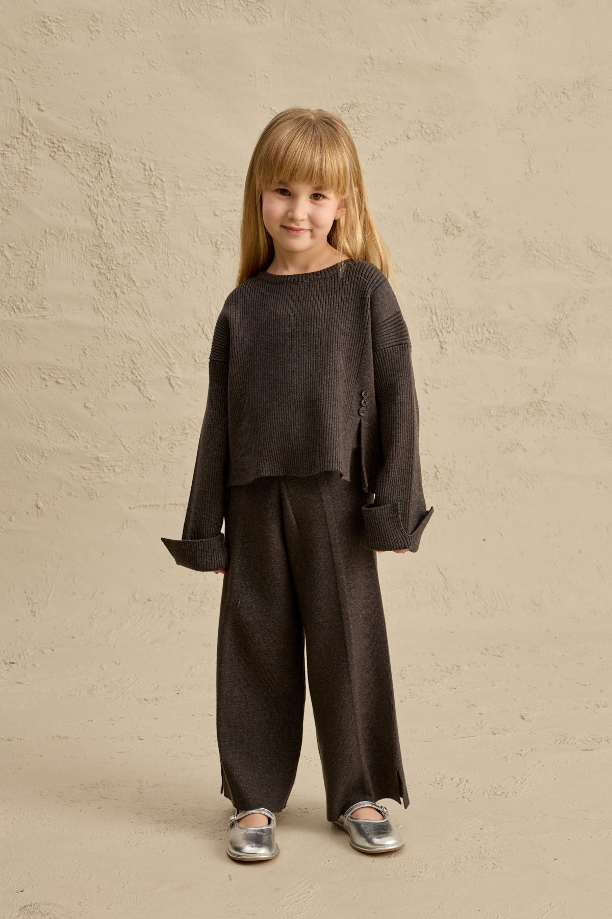 İpek Dokulu Triko Takım Antrasit