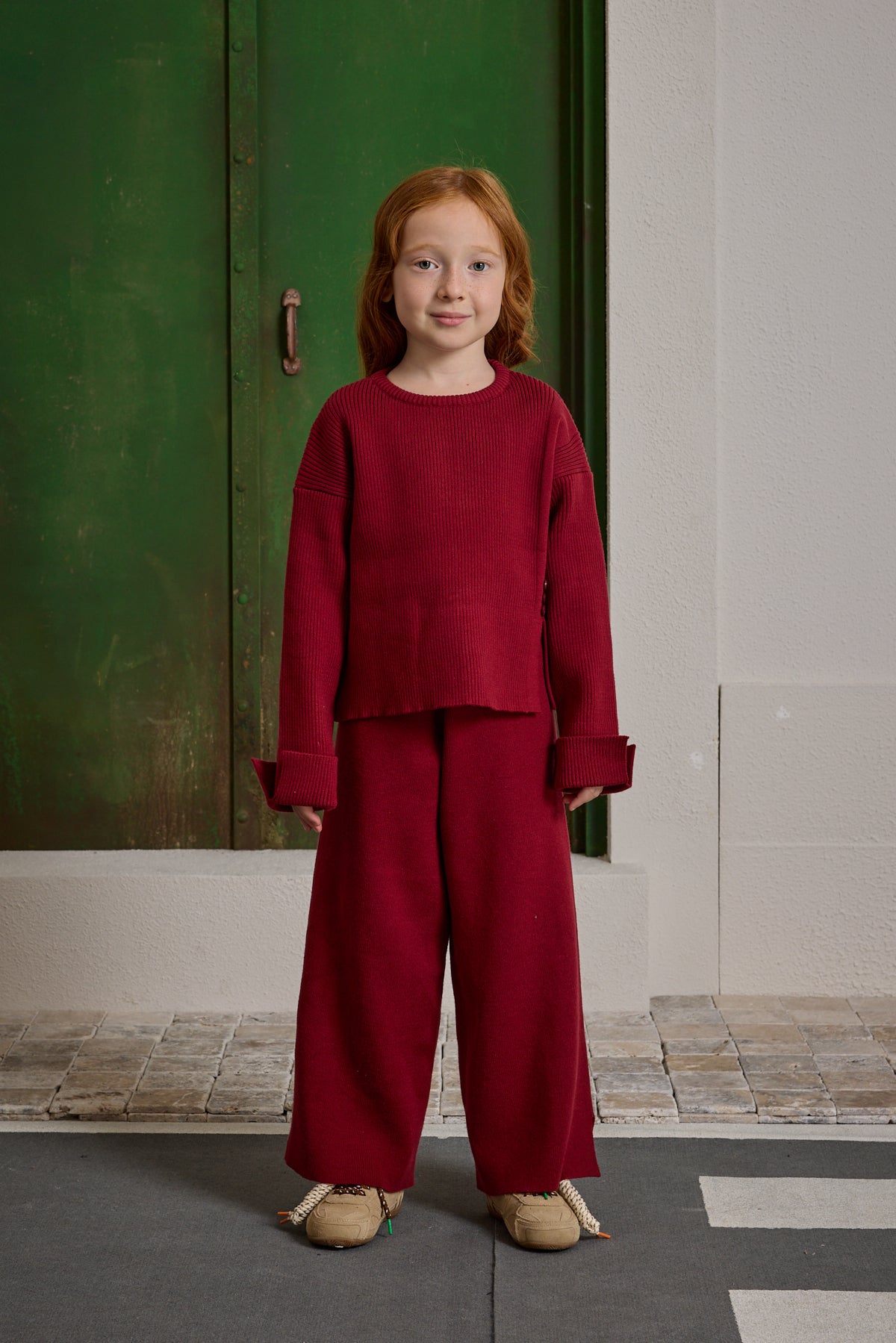 İpek Dokulu Triko Takım Bordo