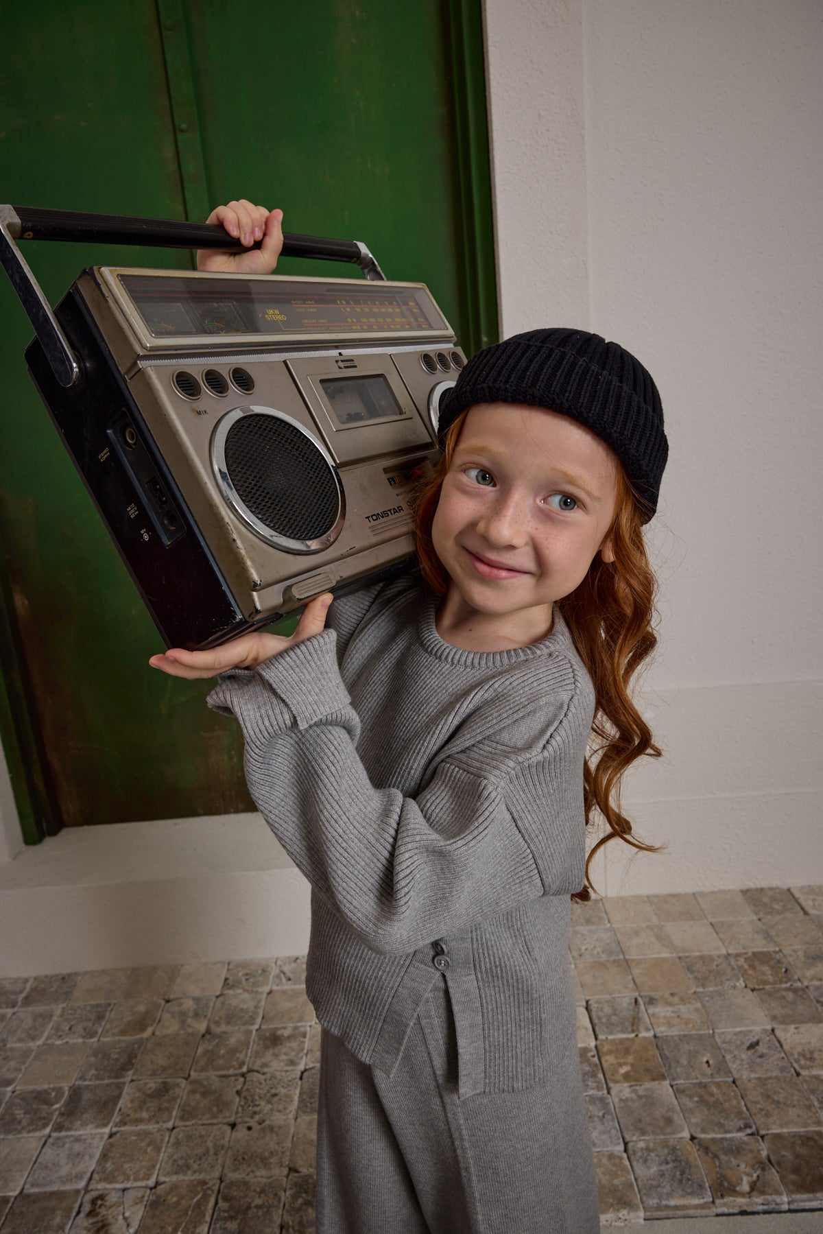 İpek Dokulu Triko Takım Gri Melange