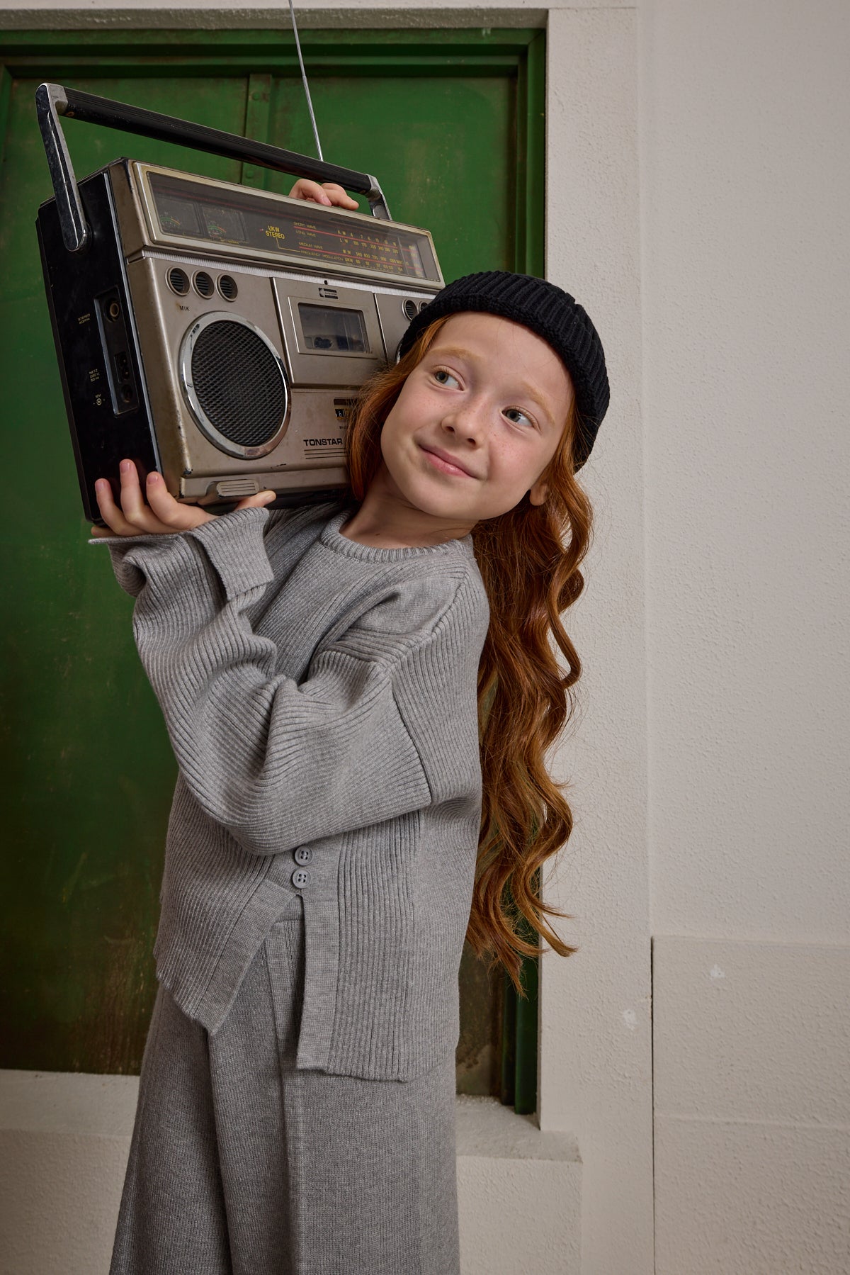 İpek Dokulu Triko Takım Gri Melange