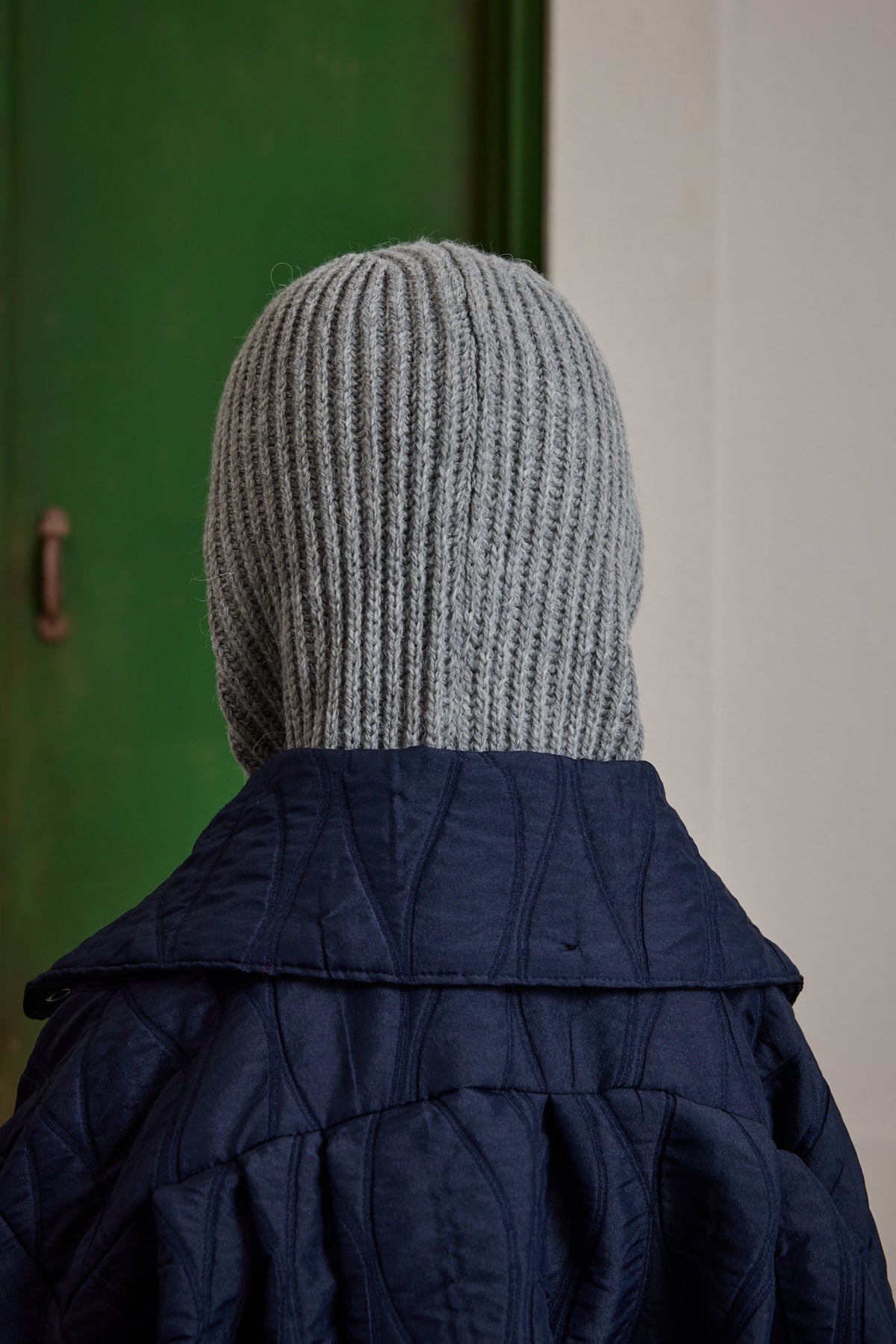 Children's Snow Beanie with Rope, Gray