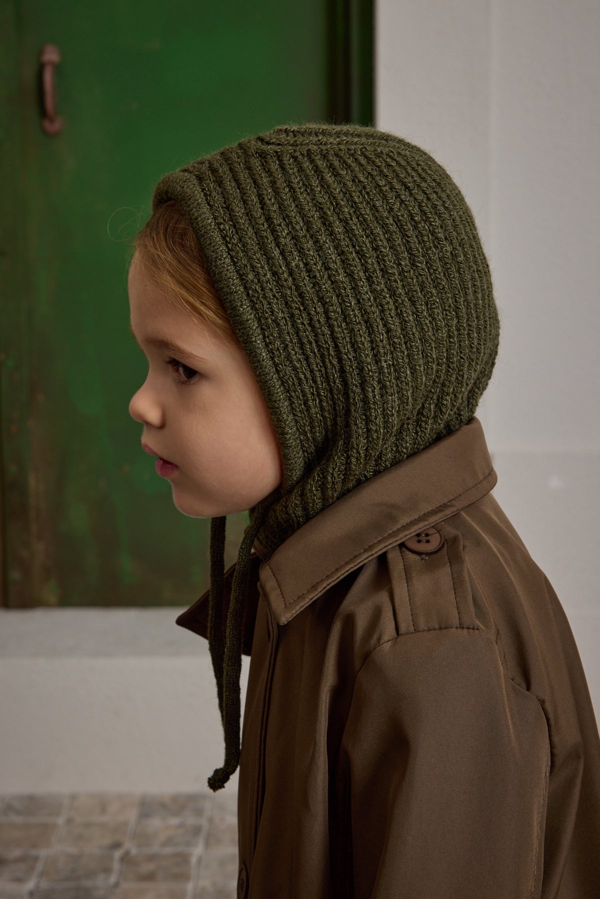 İpli Çocuk Kar Beresi Haki