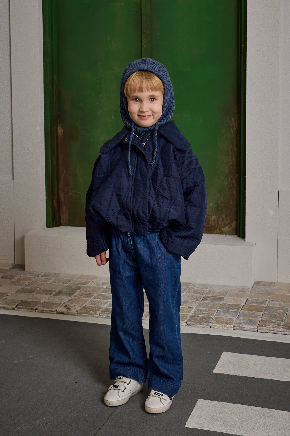 Children's Indigo Rope Snow Beanie