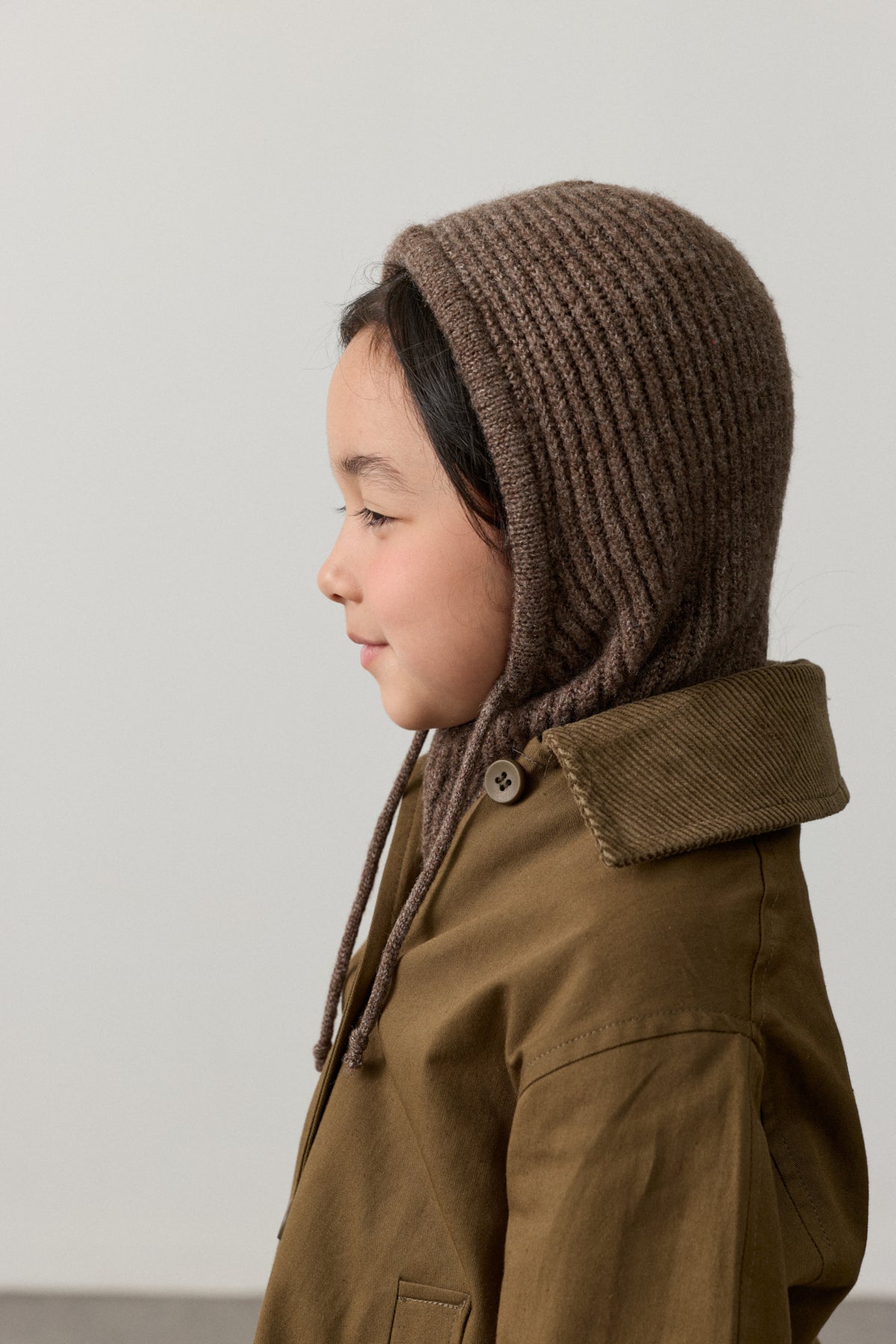 İpli Çocuk Kar Beresi Kahverengi - Fahhar Kids