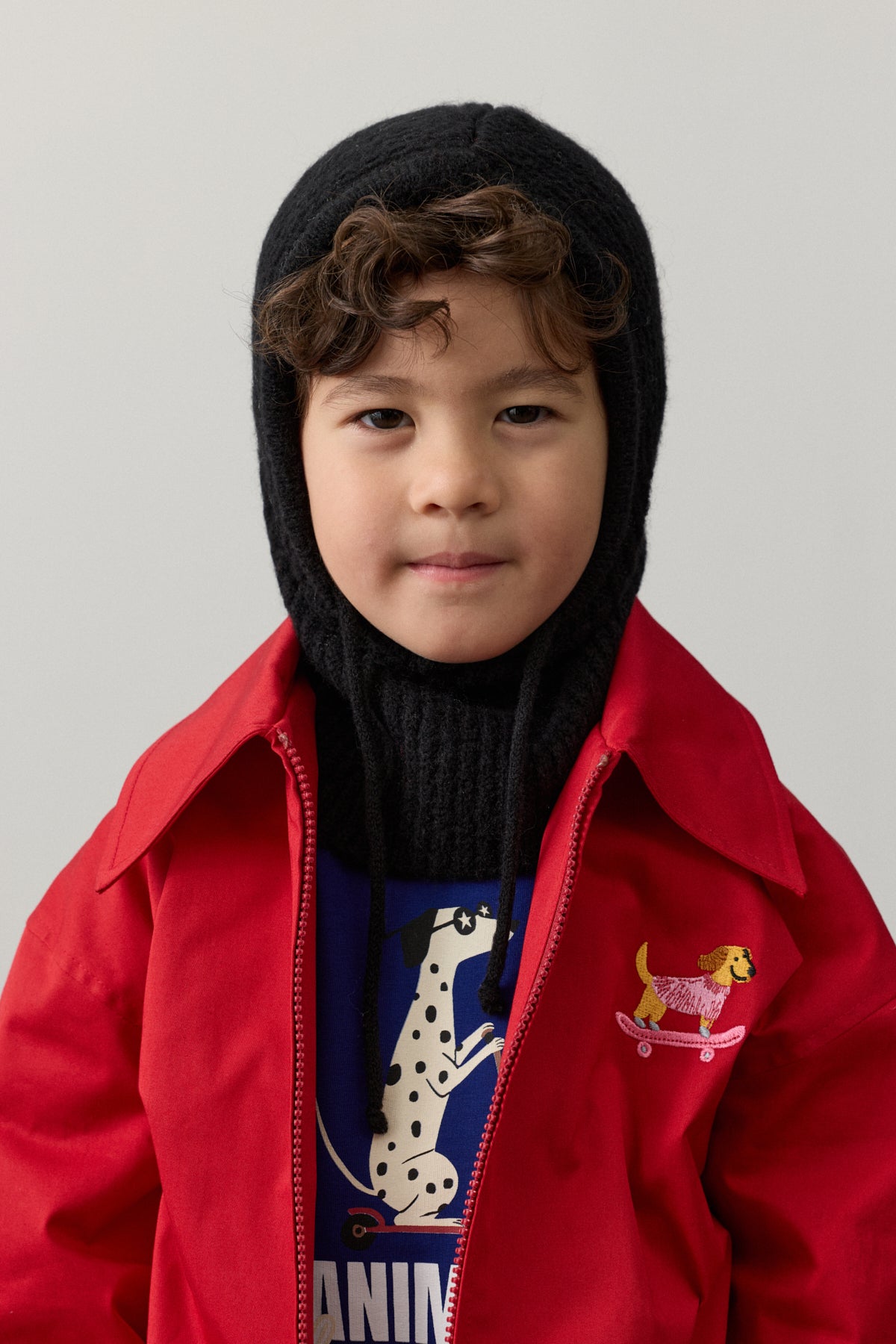 İpli Çocuk Kar Beresi Siyah - Fahhar Kids